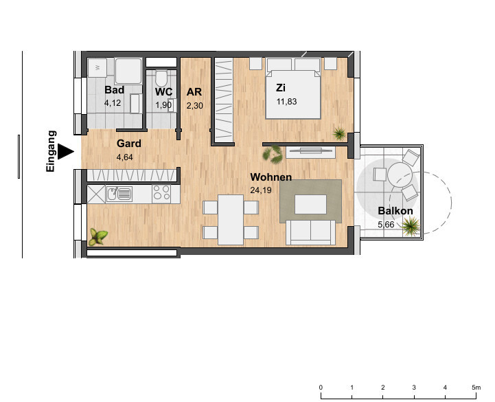 2-Zimmer Wohnung mit Balkon - 1.Monat mietfrei - perfekte Anbindung - 8020 Graz