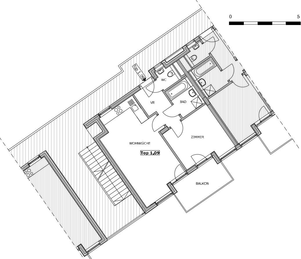 2-Zimmer - Innenhofwohnung am Lendplatz mit Balkon zu mieten