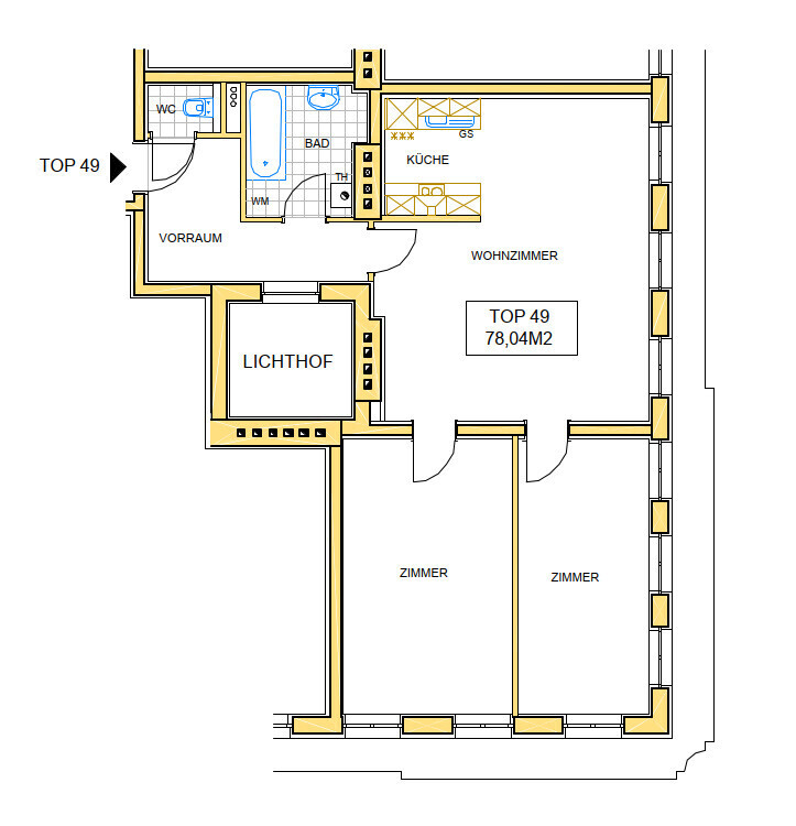 Befristet vermietete Wohnung - Investieren Sie - 3 Zimmer ANLAGE-Wohnung - zu kaufen in 1050 Wien