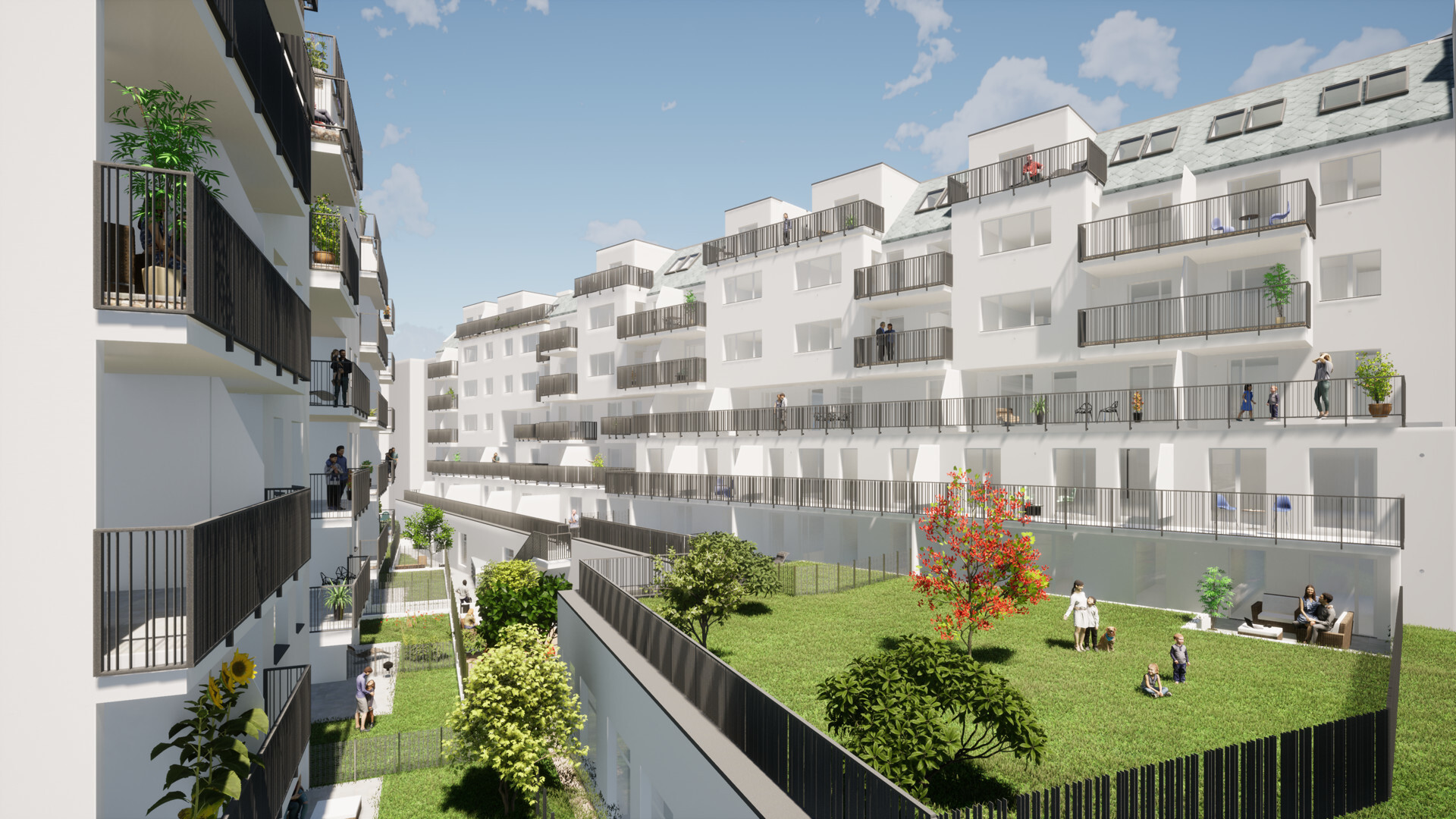 Neubauprojekt in Ottakring: Hofseitige 1-Zimmer-Wohnung mit Balkon in Niedrigenergiehaus, zu Mieten in 1160 Wien